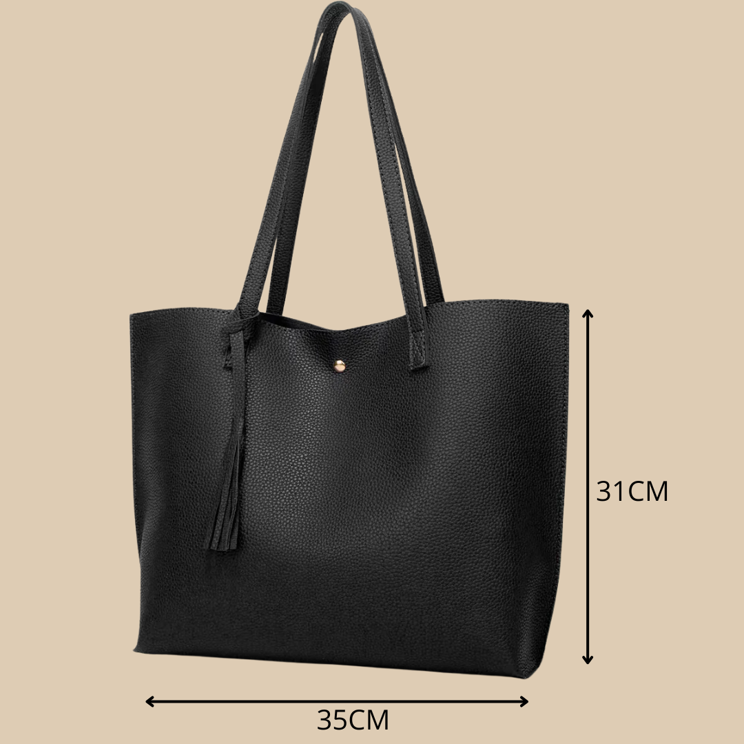 Atasha | Sac à Bandoulière Noir Avec Portefeuille Gratuit
