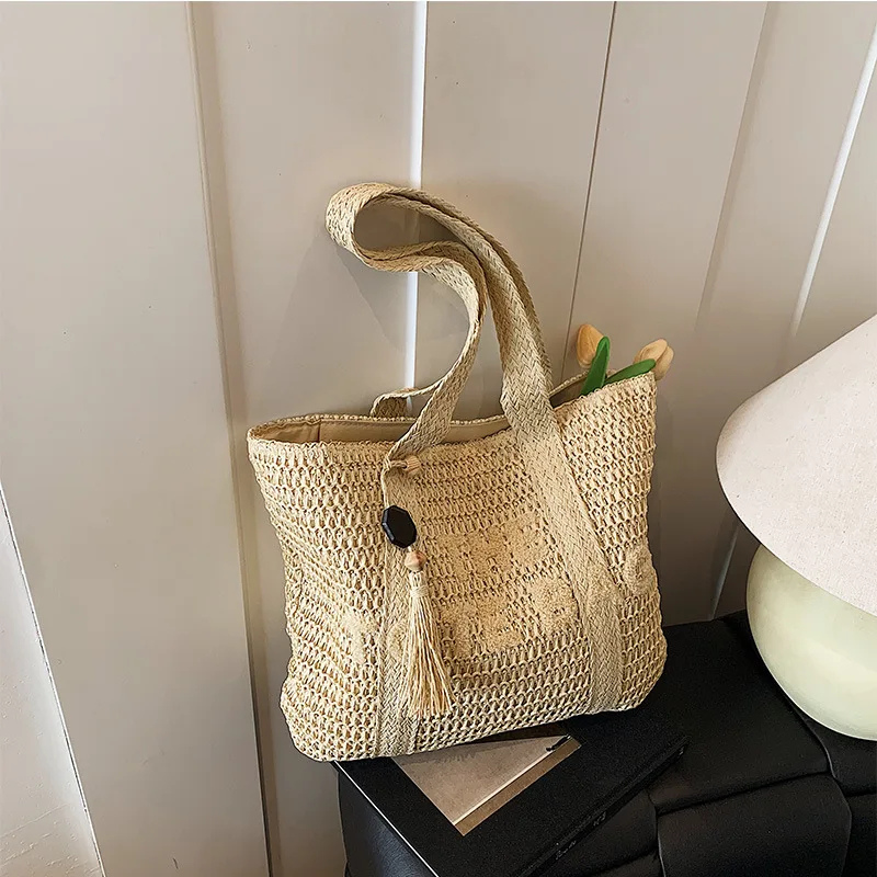 Laccie | Sac en Raphia Femme | Main