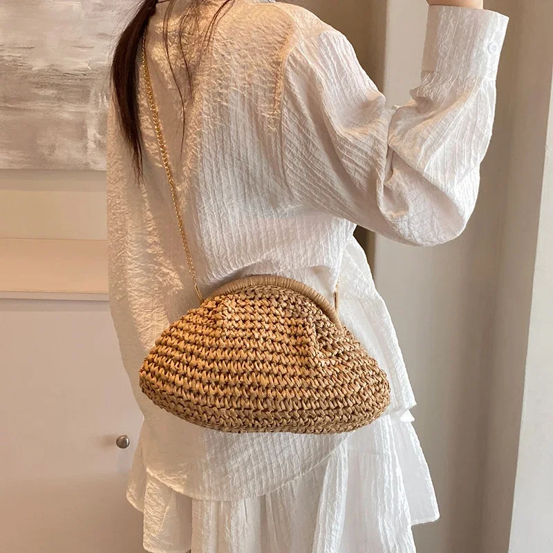 Haley | Sac en Raphia Femme | Bandoulière