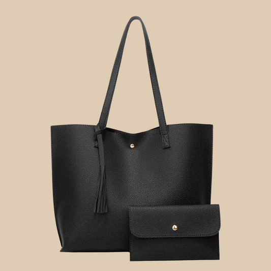 Atasha | Sac à Bandoulière Noir Avec Portefeuille Gratuit